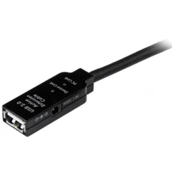 Startech Cable Extensión Alargador 20m USB 2.0 Alta Veloc. Macho a Hembra USB A - Negro - Cable USB