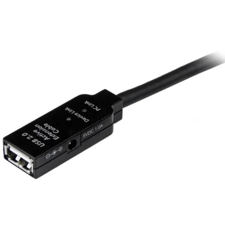 Startech Cable Extensión Alargador 20m USB 2.0 Alta Veloc. Macho a Hembra USB A - Negro - Cable USB