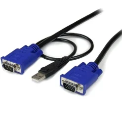 Startech KVM 3 m Ultra Delgado VGA USB HD15 - Cable