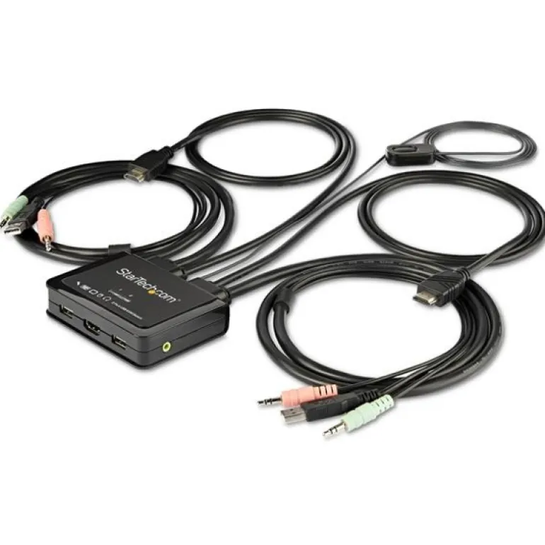 Startech KVM 2 Puertos HDMI - USB 4K 60Hz - Adaptador