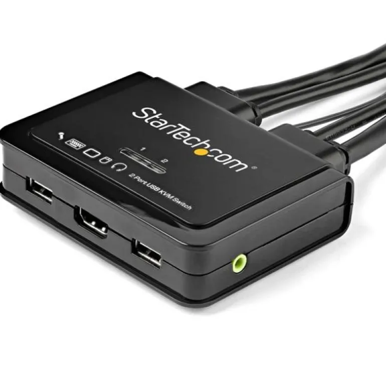 Startech KVM 2 Puertos HDMI - USB 4K 60Hz - Adaptador