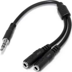 Startech Mini-Jack 3.5mm 3 Pines Macho a 2x Mini-Jack 3 Pines Hembra - Adaptador Divisor