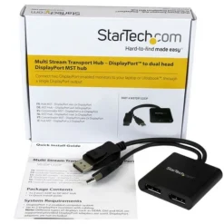 Startech Multiplicador DP a 2 Puertos DisplayPort - Adaptador