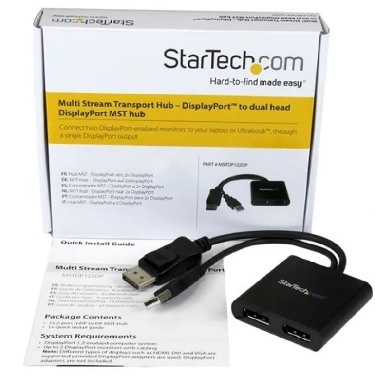 Startech Multiplicador DP a 2 Puertos DisplayPort - Adaptador