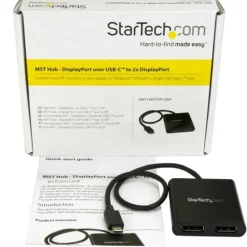 Startech Multiplicador USB-C a DisplayPort de 2 Puertos - Adaptador
