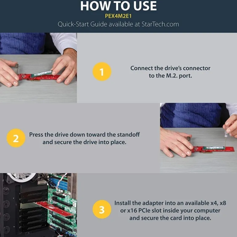 Startech PCI Express x4 a M.2 - Adaptador PCI Express