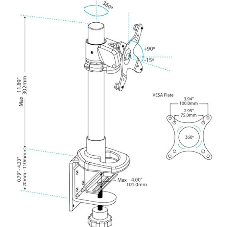 Startech Soporte Monitor Montaje Escritorio/Mesa - Soporte