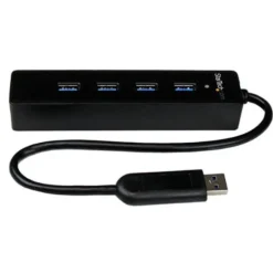 StarTech ST4300PBU3 USB 3 Super Speed 4Puertos Negro - Hub