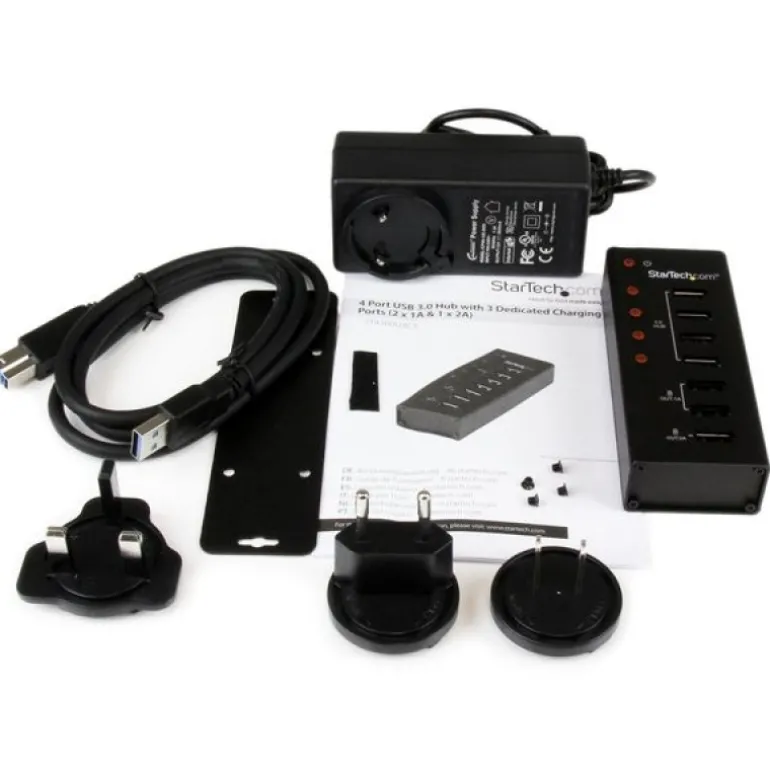 StarTech ST4300U3C3 USB 3.0 4 Puertos Con 3 Puertos de Carga - Hub