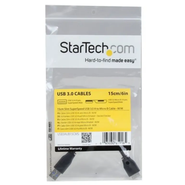 StarTech USB3AUB15CMS USB 3.0 A Macho/Micro B Macho 15 cm - Cable USB