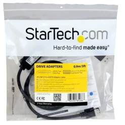 Startech USB3S2ESATA3 Adaptador USB 3.0/eSATA Disco Duro SSD 91cm Negro - Cable USB