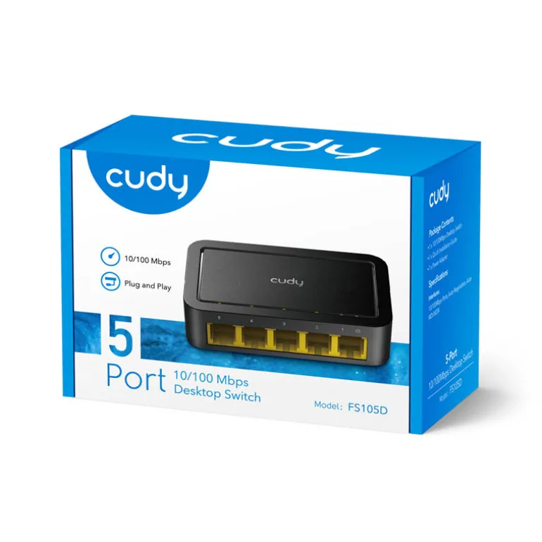 Switch Cudy FS105D Hub 5 Puertos
