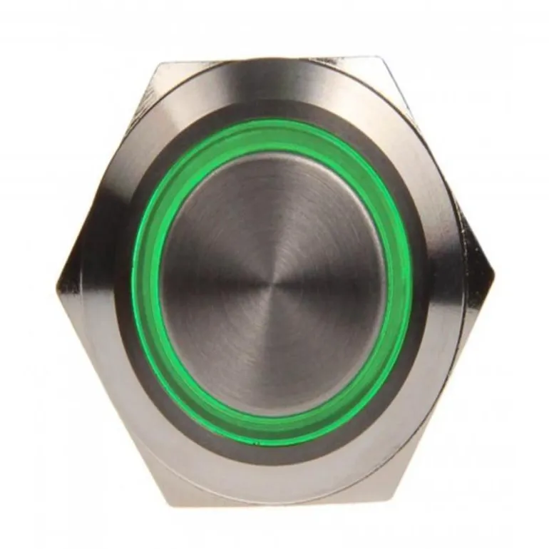 Switch DimasTech 19mm - LED Verde