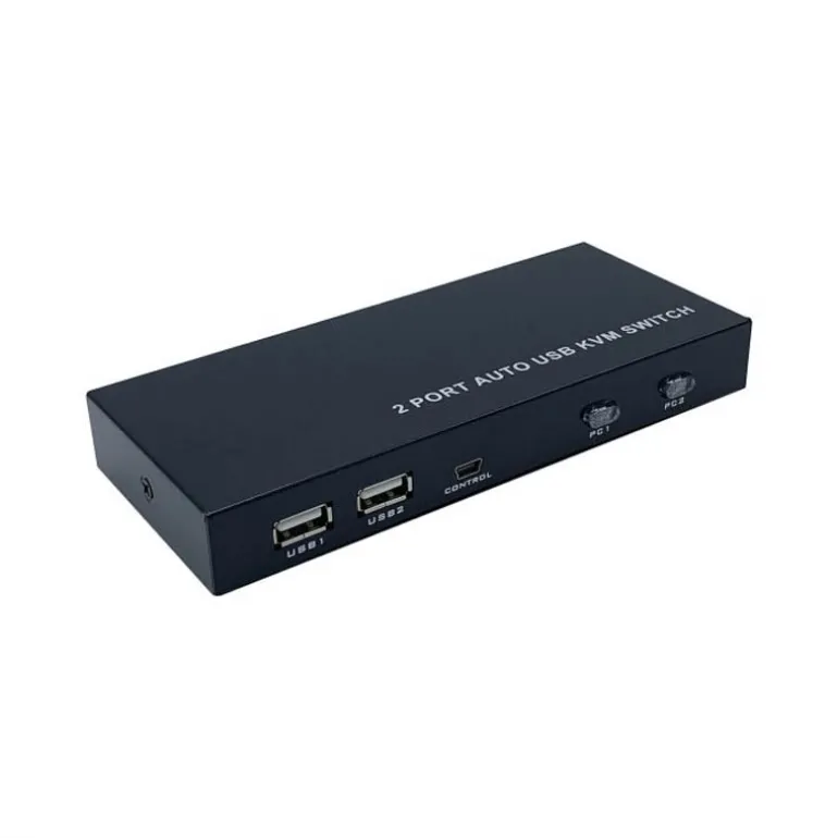 Switch KVM Aisens A111-0400 KVM HDMI 4K@60HZ USB 1U-2PC Negro
