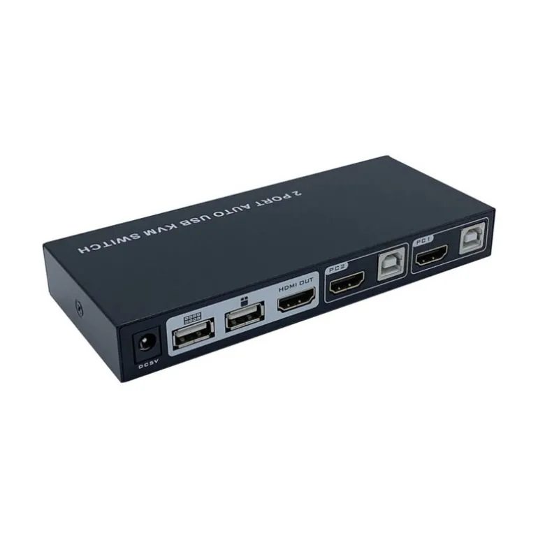 Switch KVM Aisens A111-0400 KVM HDMI 4K@60HZ USB 1U-2PC Negro