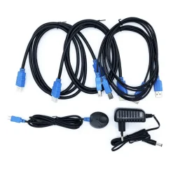 Switch KVM Aisens A111-0400 KVM HDMI 4K@60HZ USB 1U-2PC Negro