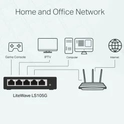 Switch TP-Link LS105G 5 Puertos Gigabit Azul