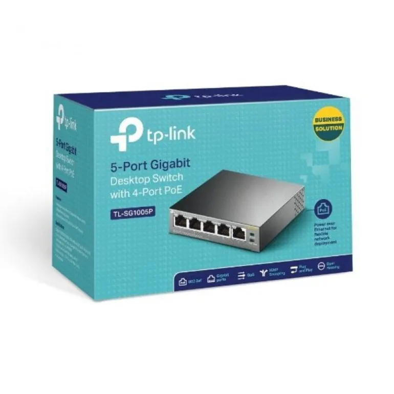 Switch TP-Link TL-SF1005P 5 Puertos RJ-45+ 4 Puertos PoE+