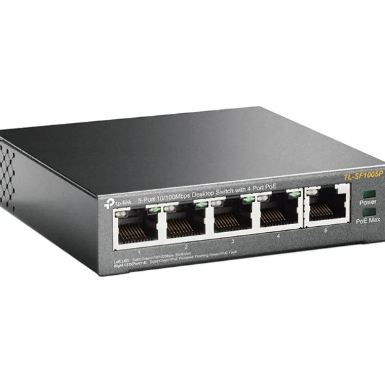 Switch TP-Link TL-SF1005P 5 Puertos RJ-45+ 4 Puertos PoE+
