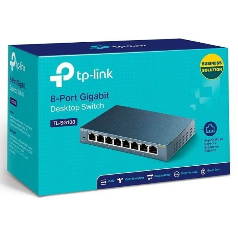 Switch TP-Link TL-SG108 V3.0 8 Puertos RJ-45 Gigabit
