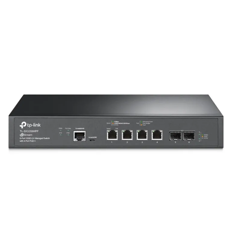 Switch TP-Link TL-SX3206HPP 6 Puertos 10Gb PoE++ L2+