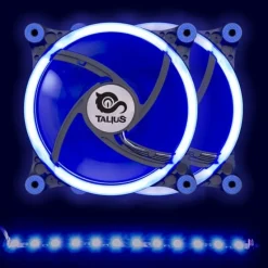 Talius Siroko Twin Pack Doble Aro RGB + Tira LED + Control Remote - Ventilador 12 cm