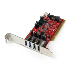 Tarjeta Adaptador Startech PCI USB 3.0 4 Puertos LP4 SATA