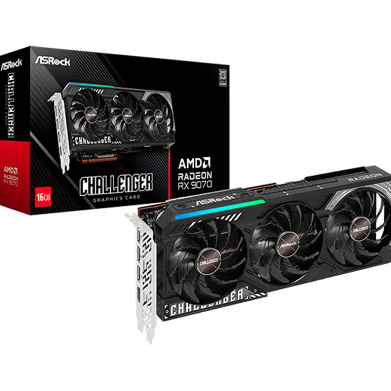 Tarjeta Gráfica ASRock AMD Radeon RX 9070 Challenger 16GB GDDR6
