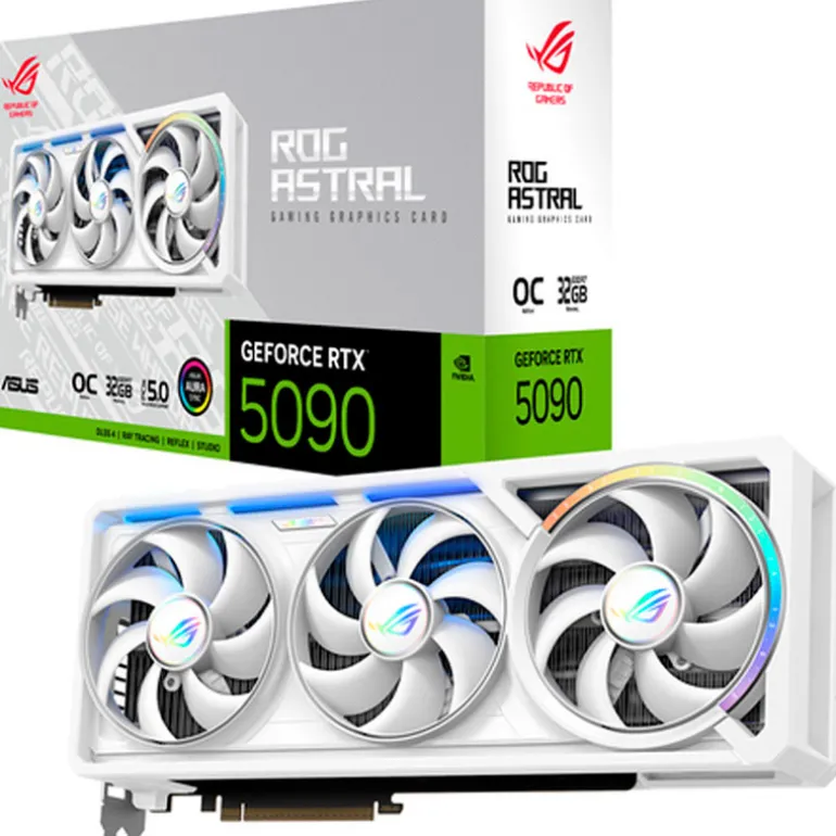 Tarjeta Gráfica Asus ROG Astral GeForce RTX 5090 White OC Edition 32GB GDDR7 DLSS4