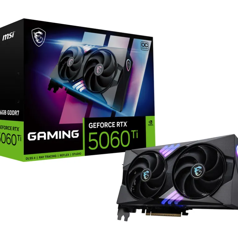 Tarjeta Gráfica MSI GeForce RTX 5060 Ti GAMING OC 16GB GDDR7 DLSS4