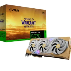 Tarjeta Gráfica MSI GeForce RTX 5070 World of Warcraft MIDNIGHT LIGHT EDITION OC 12GB GDDR7 DLSS4