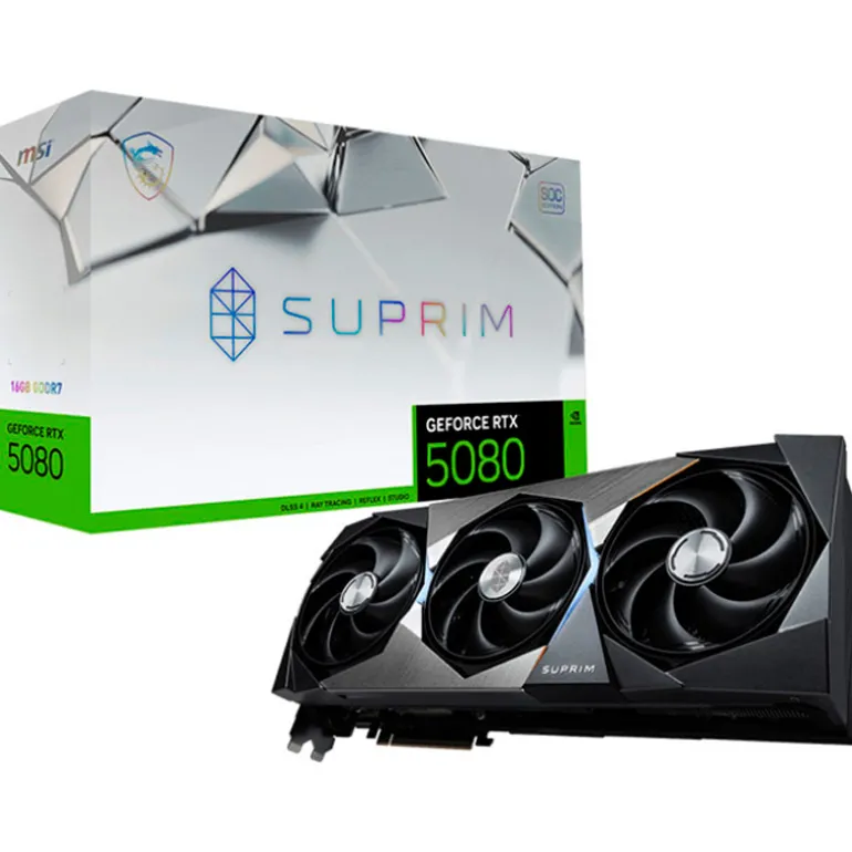 Tarjeta Gráfica MSI GeForce RTX 5080 SUPRIM SOC 16GB GDDR7 DLSS4