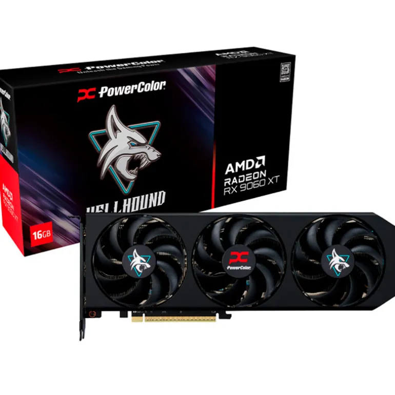Tarjeta Gráfica Powercolor Hellhound AMD Radeon RX 9060 XT OC 16GB GDDR6