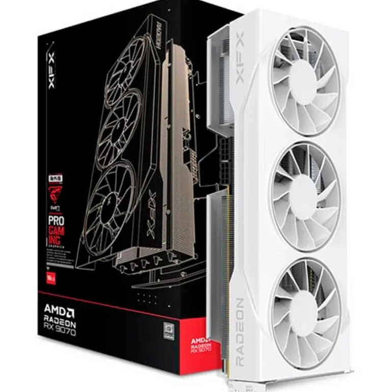 Tarjeta Gráfica XFX Swift AMD Radeon RX 9070 OC Gaming White 16GB GDDR6