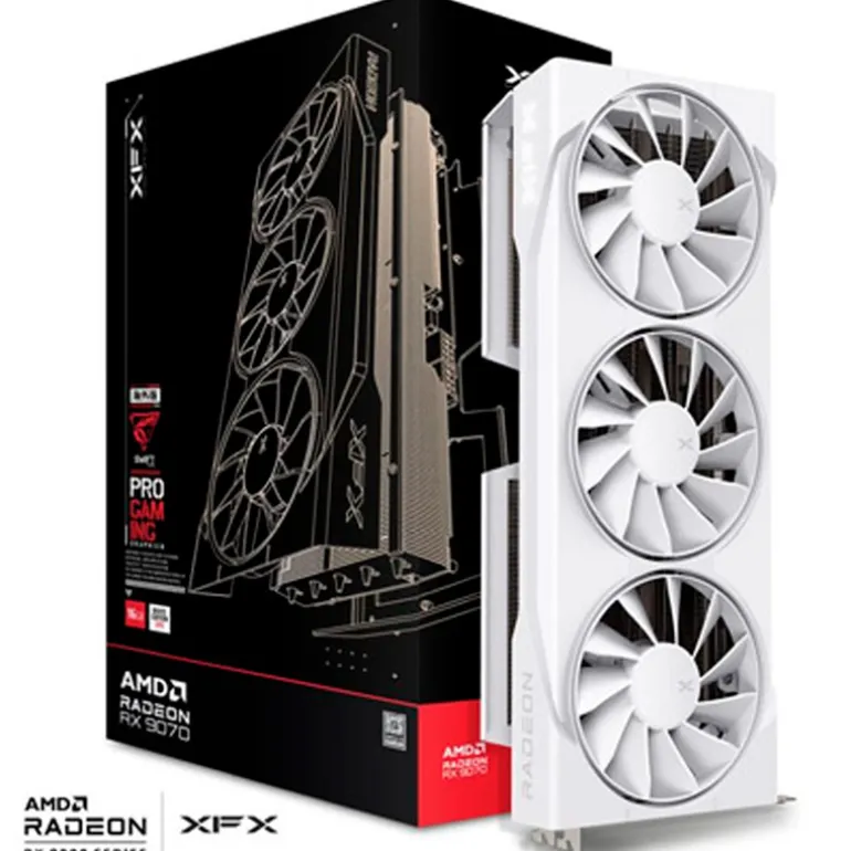 Tarjeta Gráfica XFX Swift AMD Radeon RX 9070 OC Gaming Edition White 16GB GDDR6