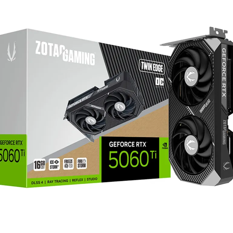 Tarjeta Gráfica Zotac Gaming GeForce RTX 5060 Ti TWIN EDGE OC 16GB GDDR7 DLSS4