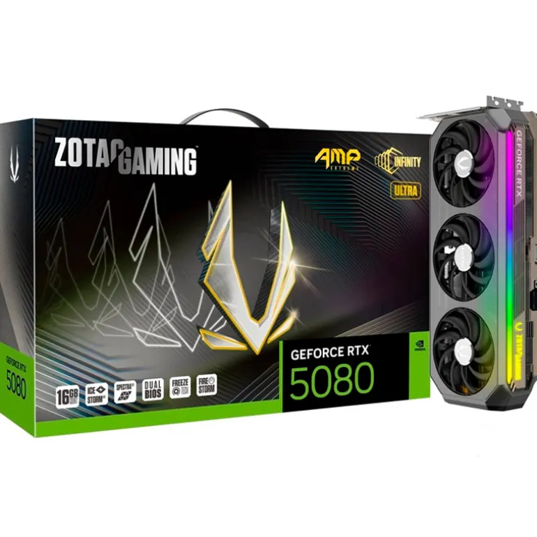 Tarjeta Gráfica Zotac Gaming GeForce RTX 5080 AMP Extreme INFINITY ULTRA 16GB GDDR7 DLSS4