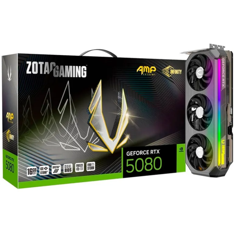 Tarjeta Gráfica Zotac Gaming GeForce RTX 5080 AMP Extreme INFINITY 16GB GDDR7 DLSS4