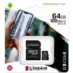 Tarjeta Memoria Kingston Canvas Select Plus 64GB microSDXC Clase 10