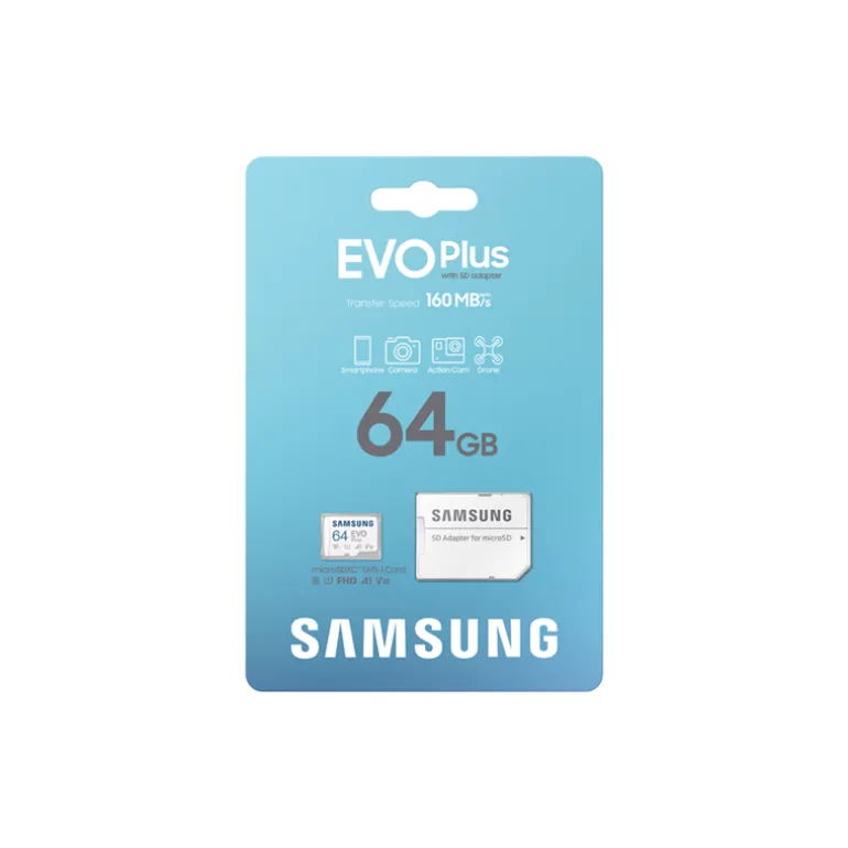 Tarjeta Memoria Samsung EVO Plus 2023 64GB + Adaptador SD
