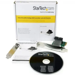 Tarjeta PCI Startech PCI-Ex SATA-3 4 Puertos con HyperDuo
