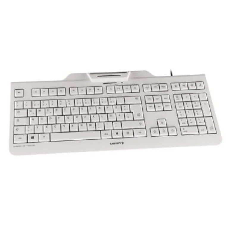 Teclado Cherry con lector DNI Blanco