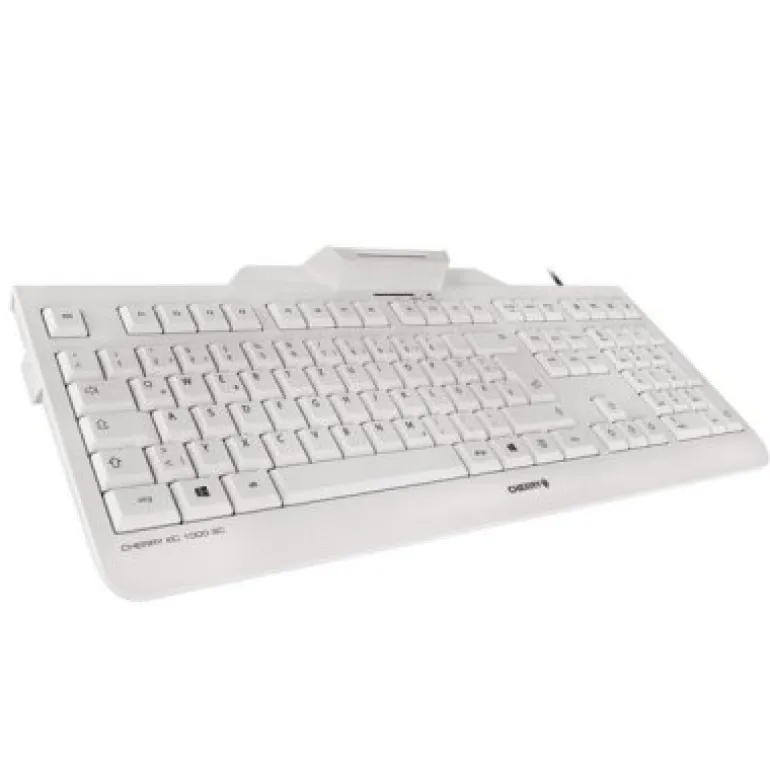 Teclado Cherry con lector DNI Blanco