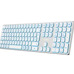 Teclado Coolbox Moonlight B431 ISO-ES Retroiluminado Inalambrico Blanco
