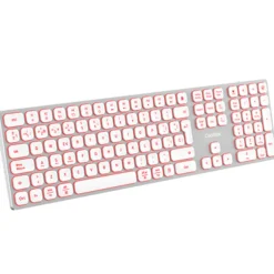 Teclado Coolbox Moonlight B431 ISO-ES Retroiluminado Inalambrico Blanco