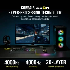 Teclado Corsair K100 RGB Optomecánico OPX