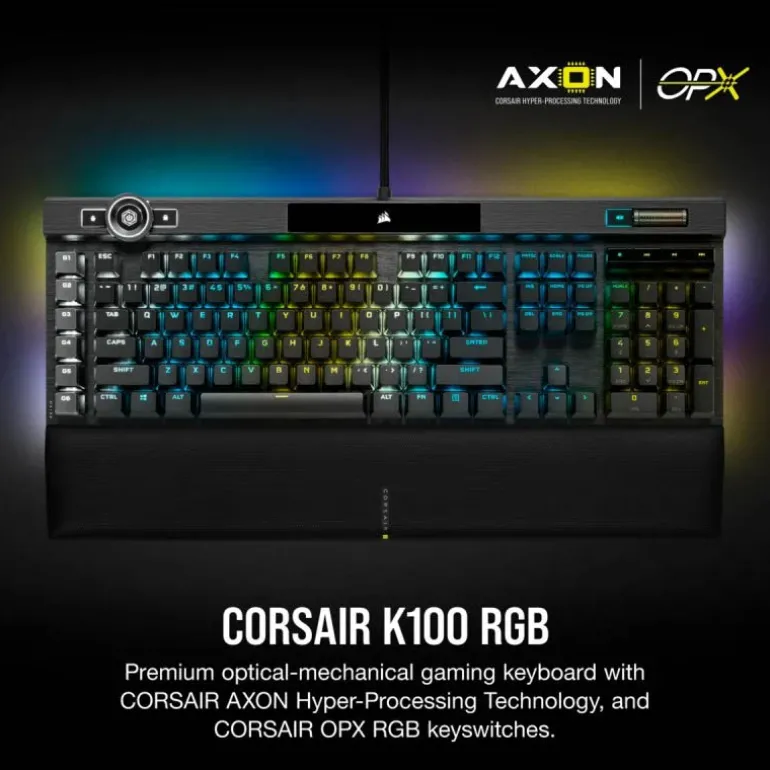 Teclado Corsair K100 RGB Optomecánico OPX