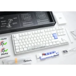 Teclado Ducky One 3 Classic TKL Hot-Swap RGB MX-Clear Blanco
