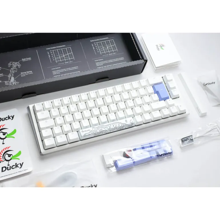 Teclado Ducky One 3 Classic SF 65% Hot-Swap RGB MX-Red Blanco