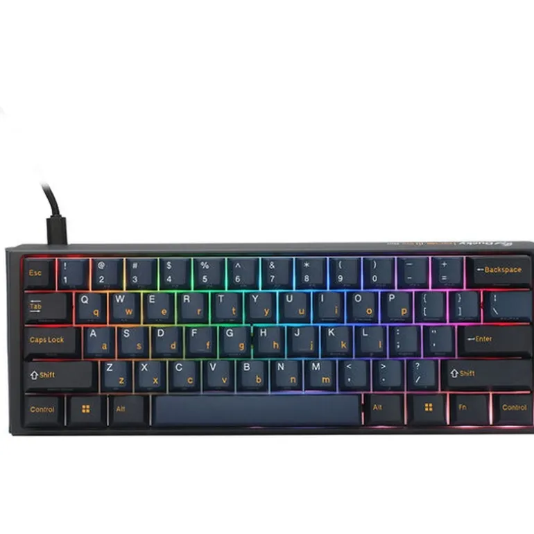 Teclado Ducky ONE 3 Pro Nazca Line 60% RGB 8K Poll MX2A-Speed Silver